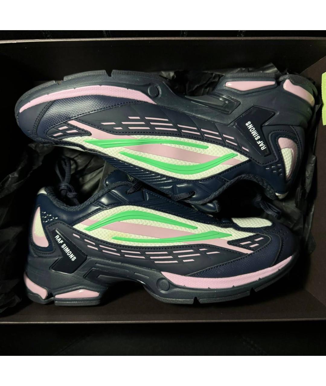 RAF SIMONS Синие текстильные низкие кроссовки / кеды, фото 8