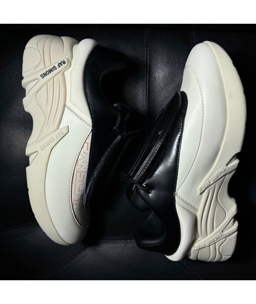 RAF SIMONS Белые текстильные низкие кроссовки / кеды, фото 4