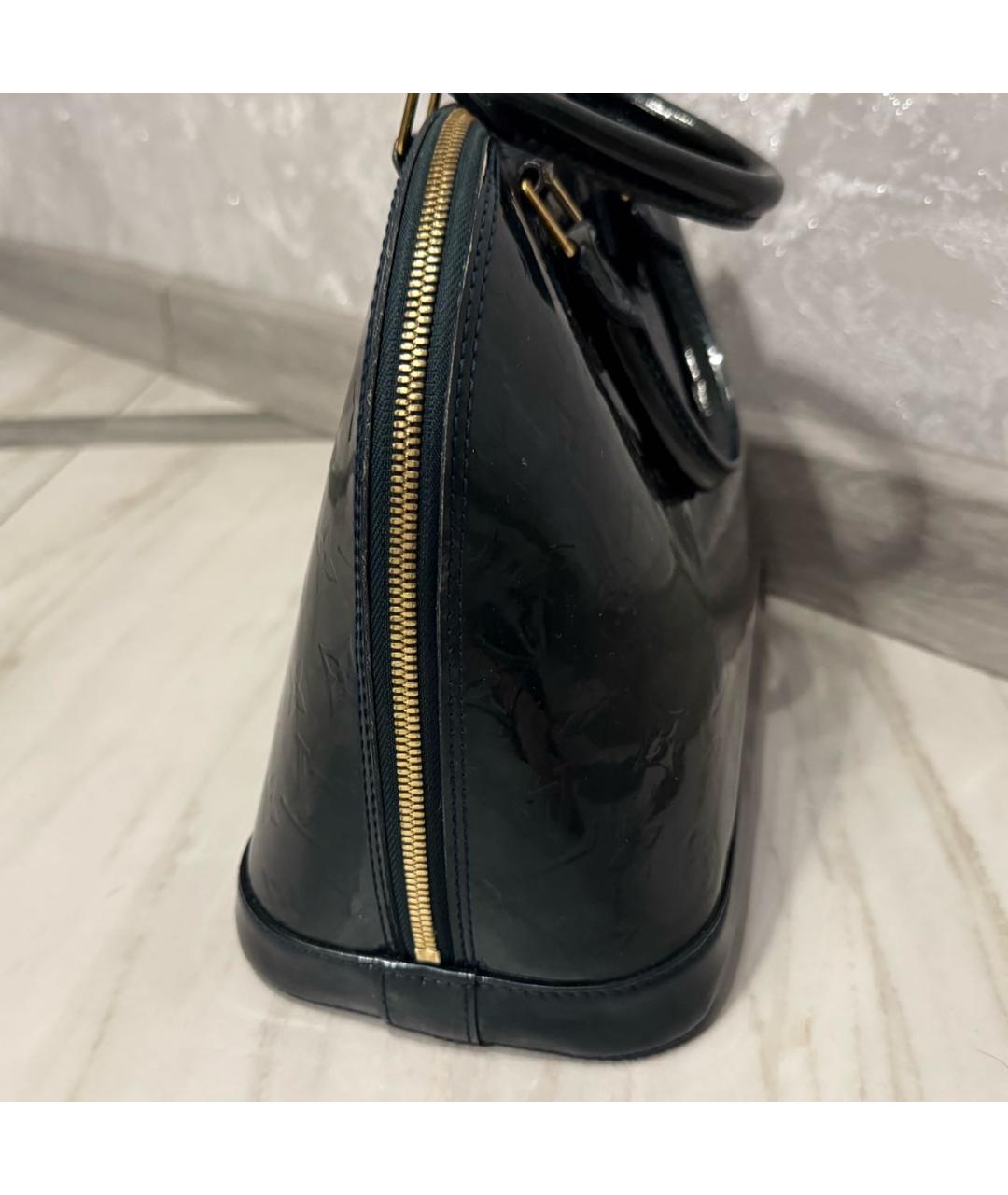 LOUIS VUITTON Бирюзовая сумка с короткими ручками из лакированной кожи, фото 2