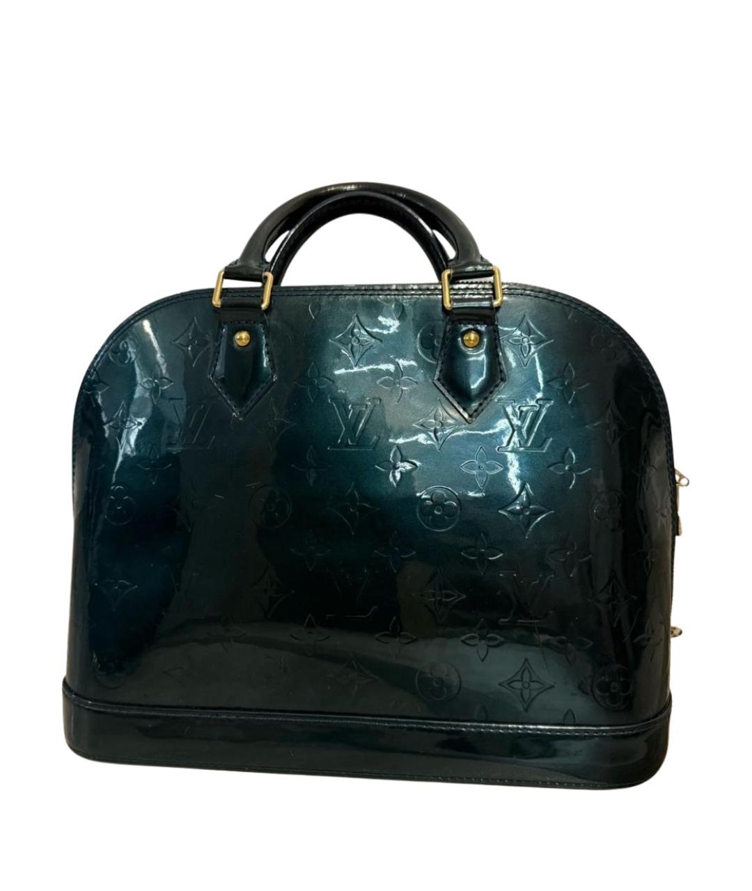 LOUIS VUITTON Бирюзовая сумка с короткими ручками из лакированной кожи, фото 1
