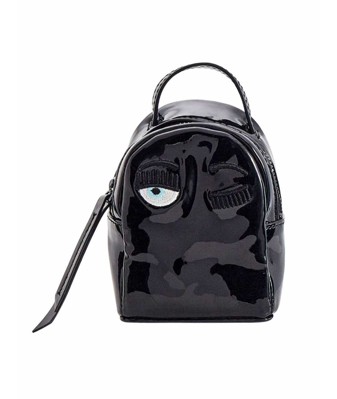 CHIARA FERRAGNI Черный рюкзак из лакированной кожи, фото 1