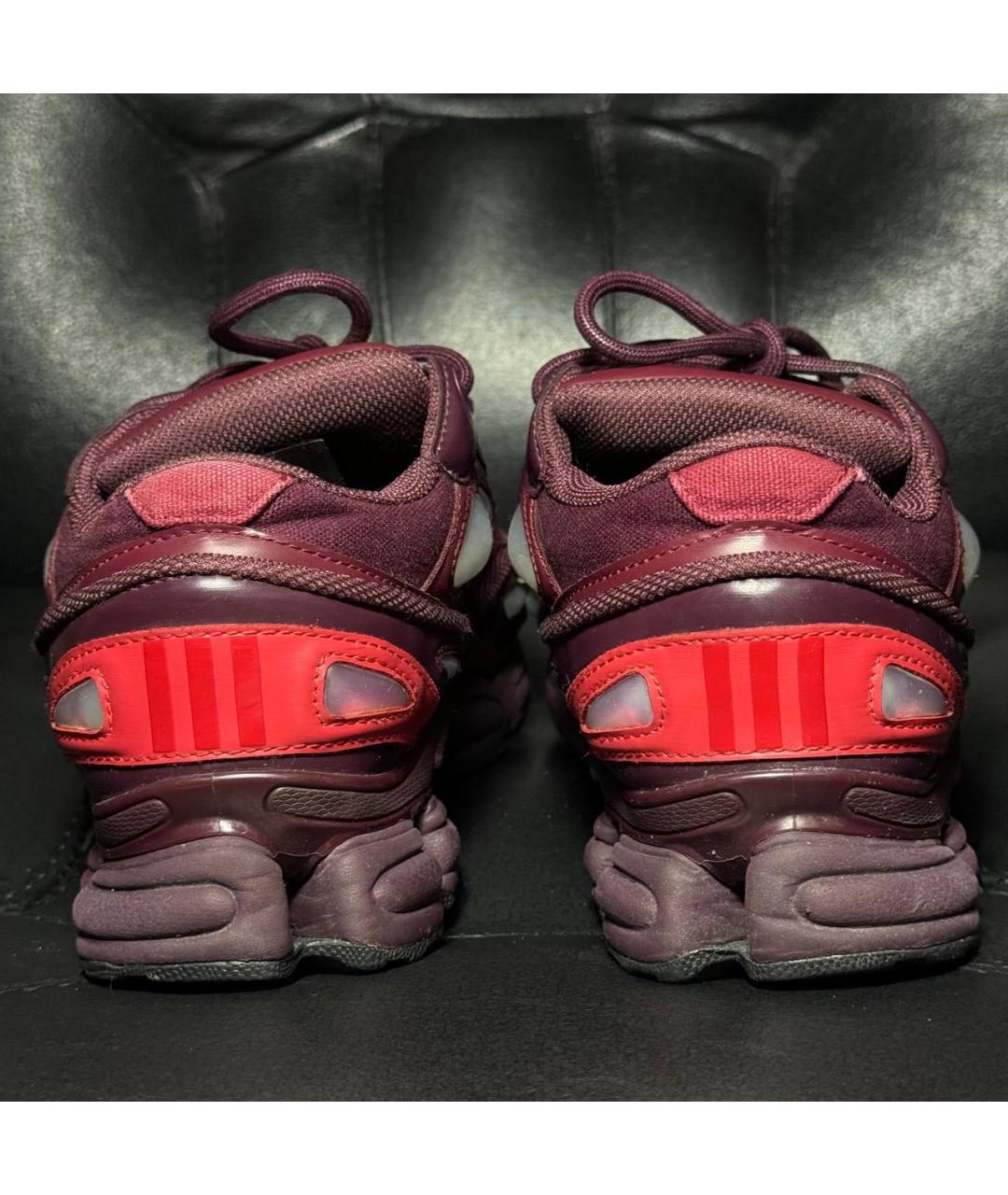 ADIDAS X RAF SIMONS Красные текстильные низкие кроссовки / кеды, фото 2