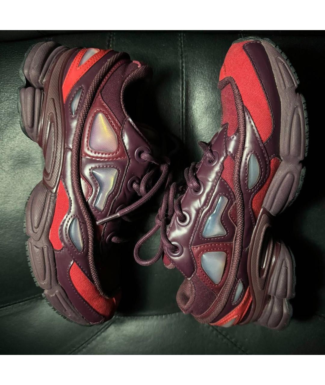 ADIDAS X RAF SIMONS Красные текстильные низкие кроссовки / кеды, фото 5