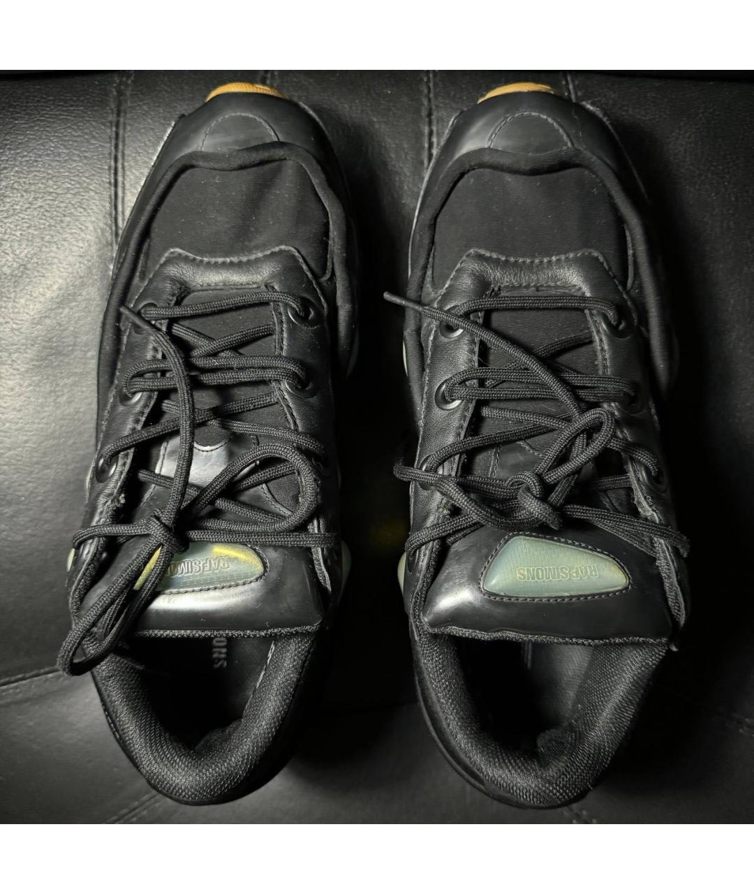 ADIDAS X RAF SIMONS Черные текстильные низкие кроссовки / кеды, фото 7