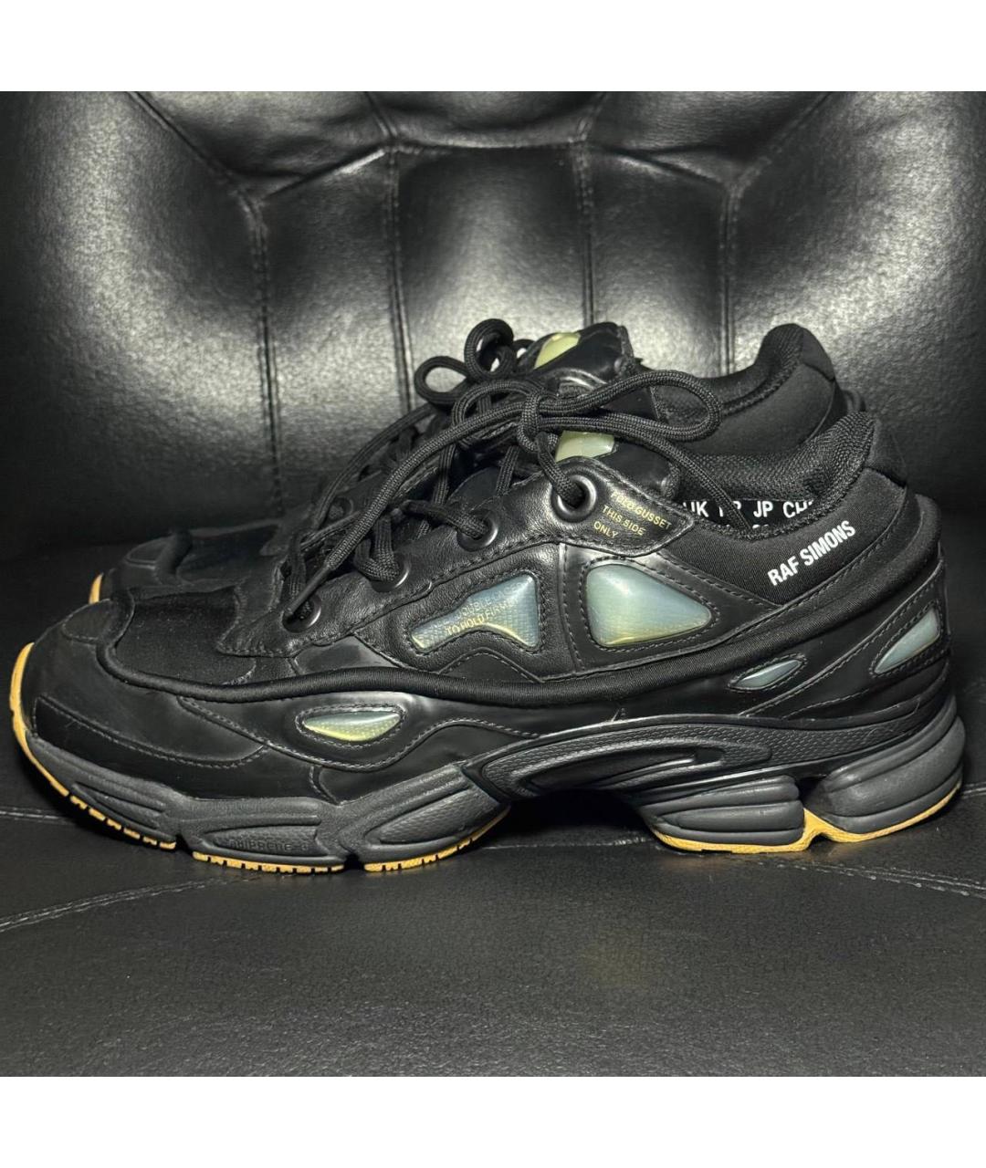 ADIDAS X RAF SIMONS Черные текстильные низкие кроссовки / кеды, фото 3