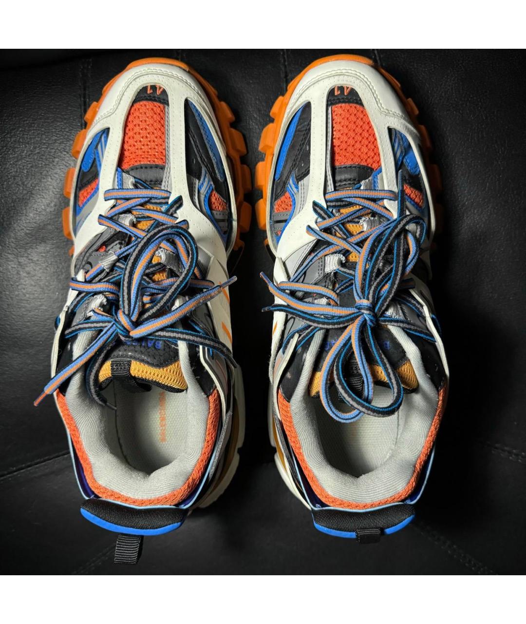 BALENCIAGA Оранжевое текстильные низкие кроссовки / кеды, фото 7