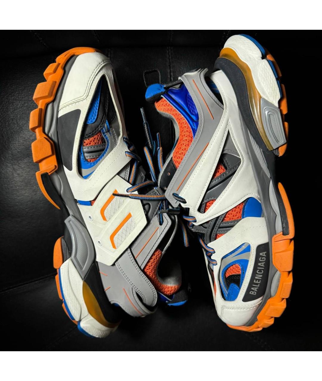 BALENCIAGA Оранжевое текстильные низкие кроссовки / кеды, фото 5