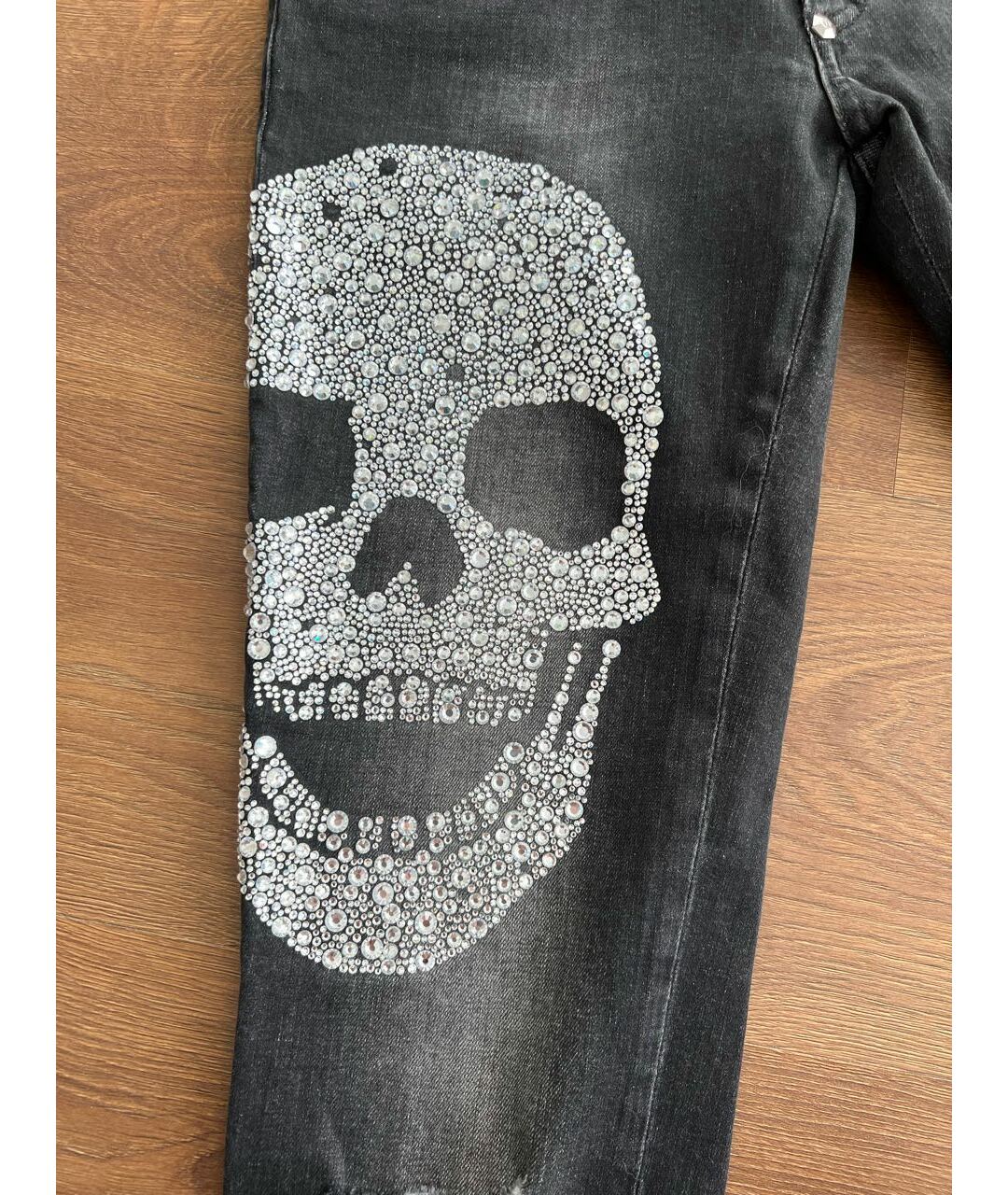 PHILIPP PLEIN Антрацитовые джинсы слим, фото 2