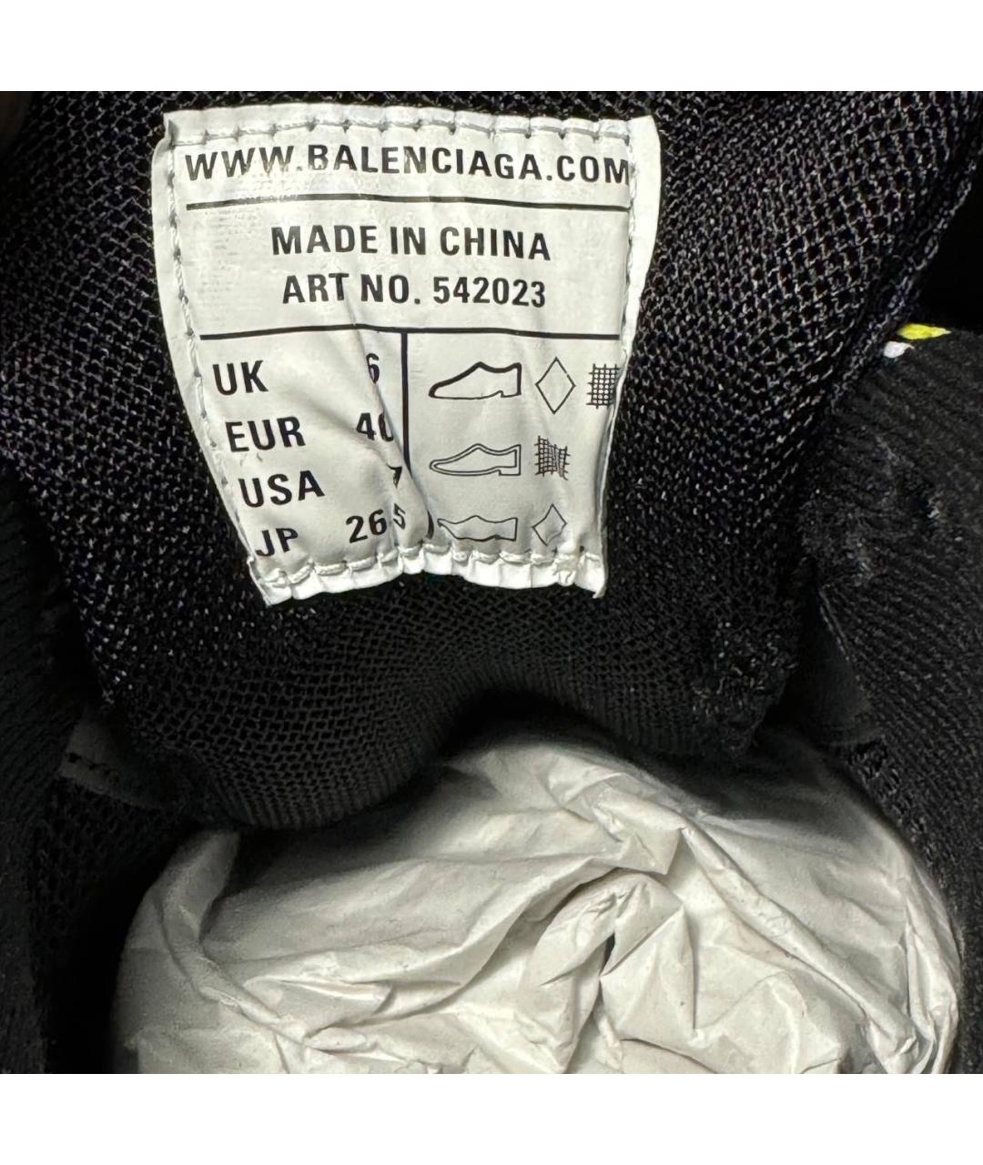 BALENCIAGA Бордовые текстильные низкие кроссовки / кеды, фото 6