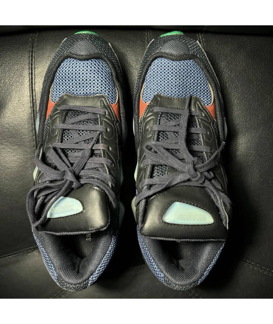 ADIDAS X RAF SIMONS Синие текстильные низкие кроссовки / кеды, фото 7