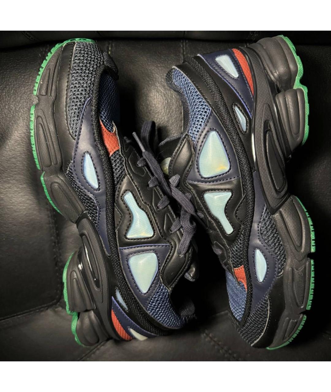 ADIDAS X RAF SIMONS Синие текстильные низкие кроссовки / кеды, фото 5