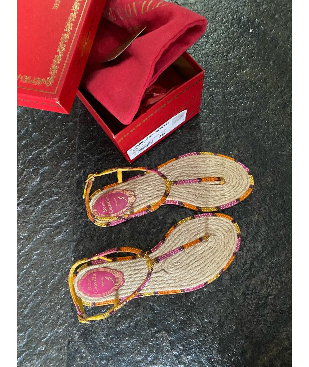 RENE CAOVILLA Текстильные сандалии, фото 2