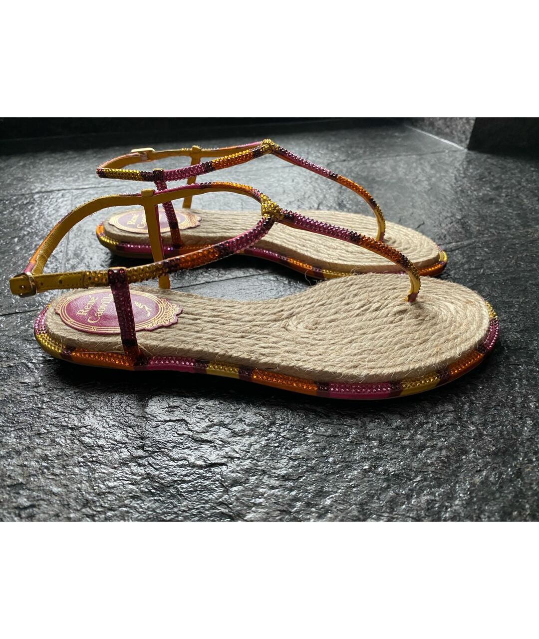 RENE CAOVILLA Текстильные сандалии, фото 4