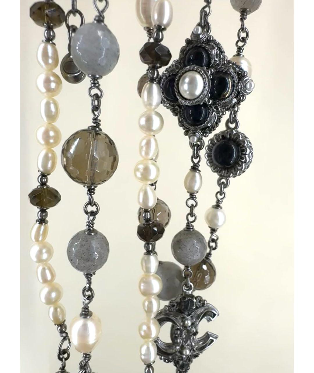 CHANEL Синее металлическое колье, фото 3