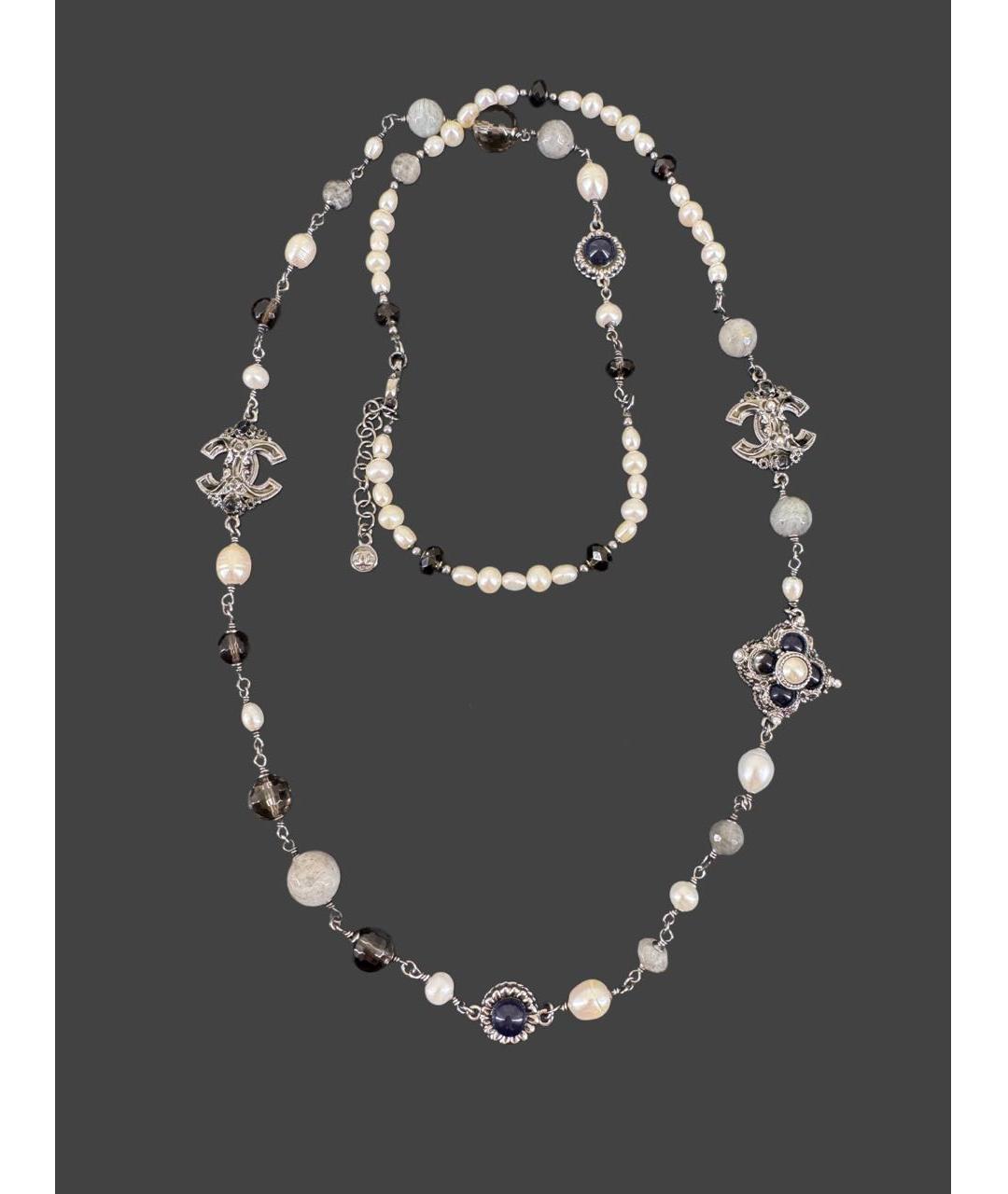 CHANEL Синее металлическое колье, фото 2