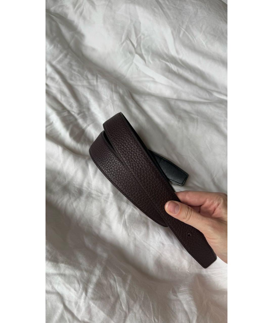 HERMES Коричневый кожаный ремень, фото 3