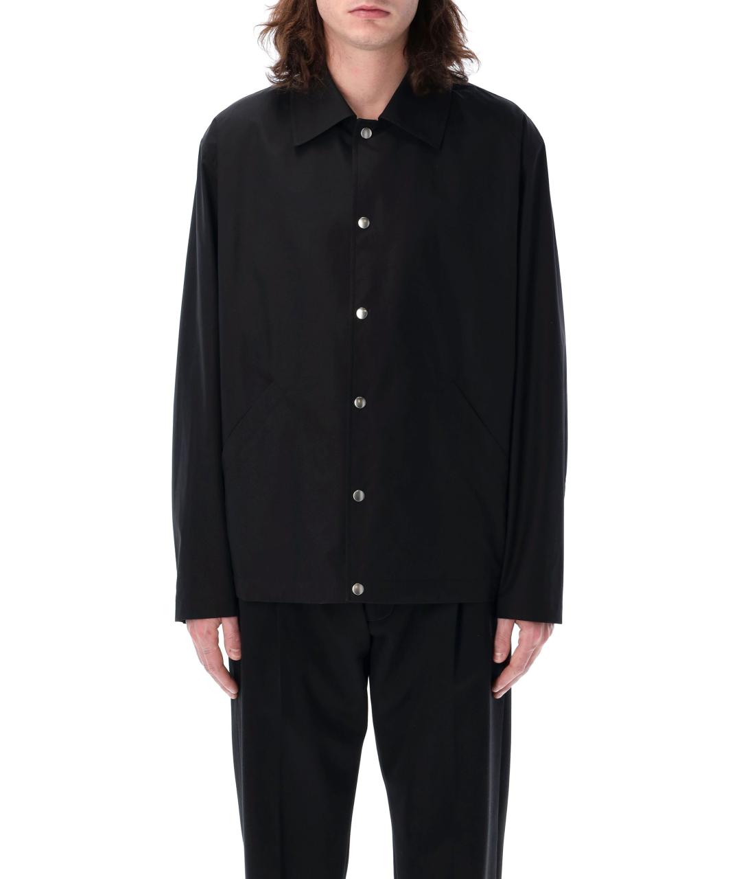 JIL SANDER Черная хлопковая куртка, фото 2