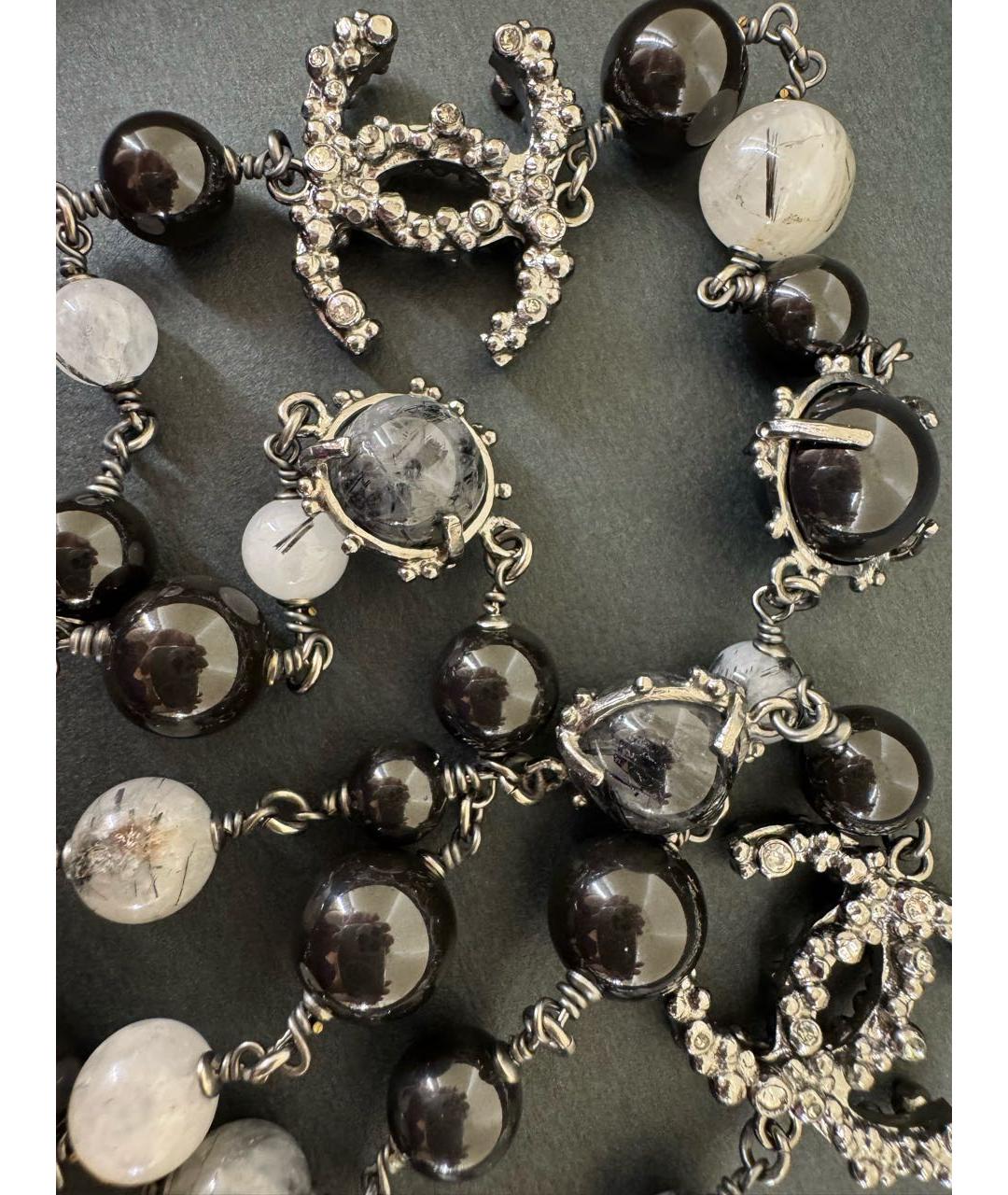 CHANEL Черное колье, фото 3