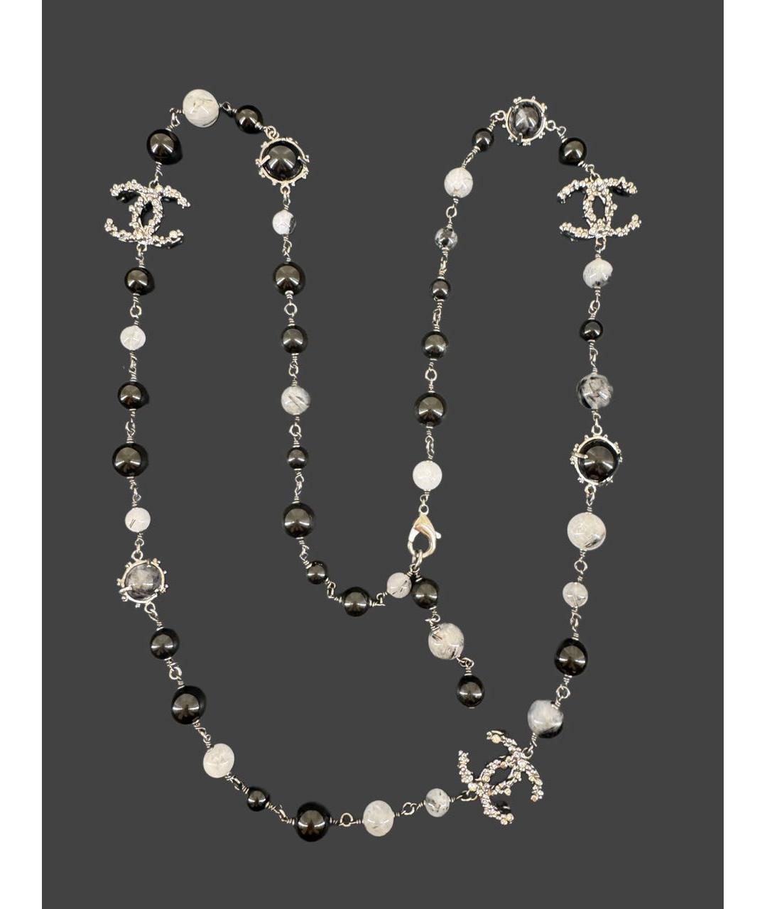 CHANEL Черное колье, фото 4