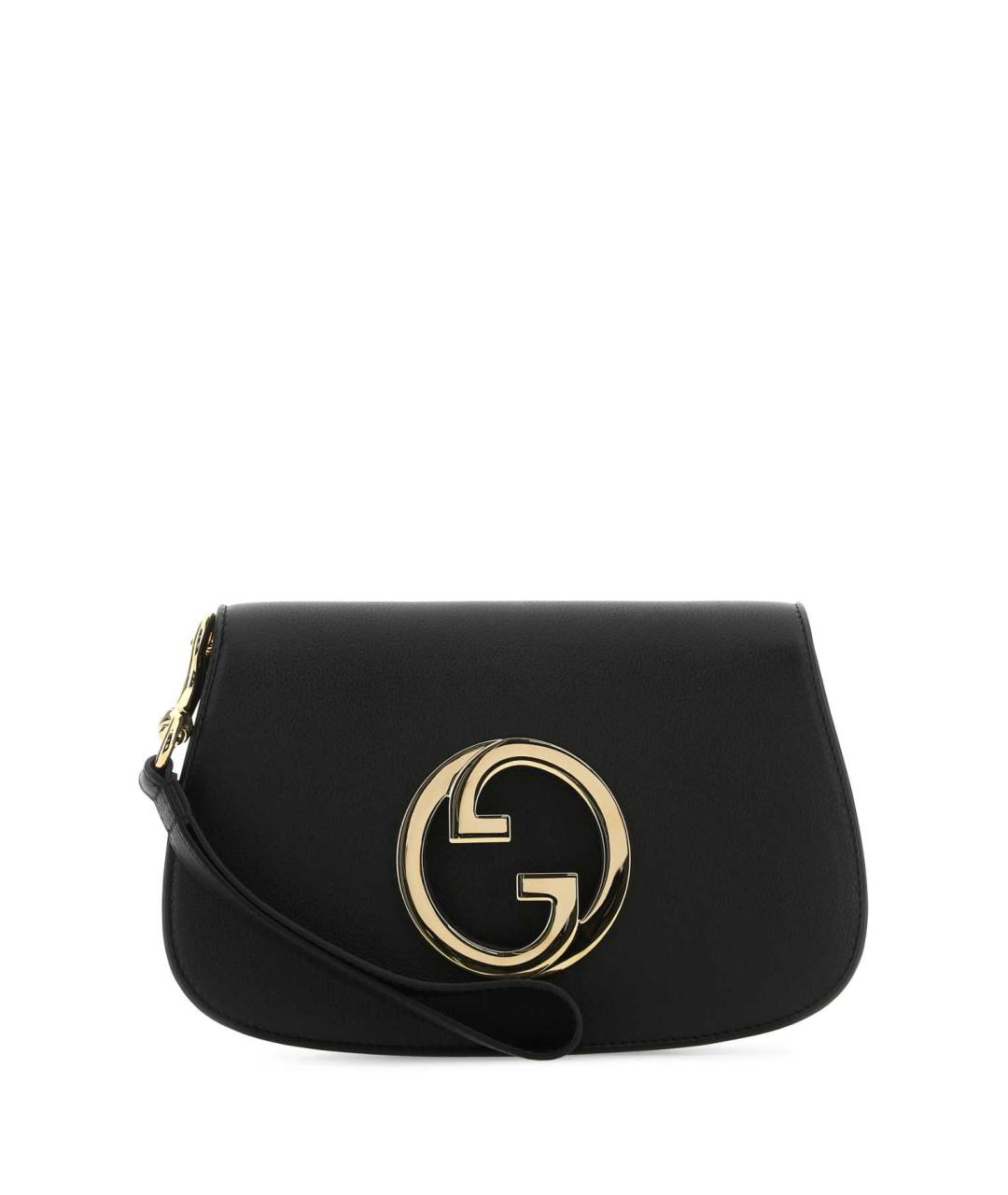 GUCCI Черная кожаная барсетка, фото 1