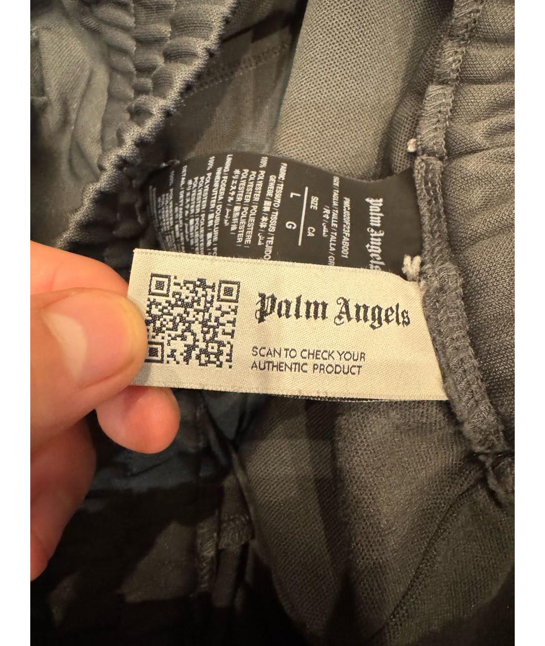 PALM ANGELS Серые полиэстеровые повседневные брюки, фото 3