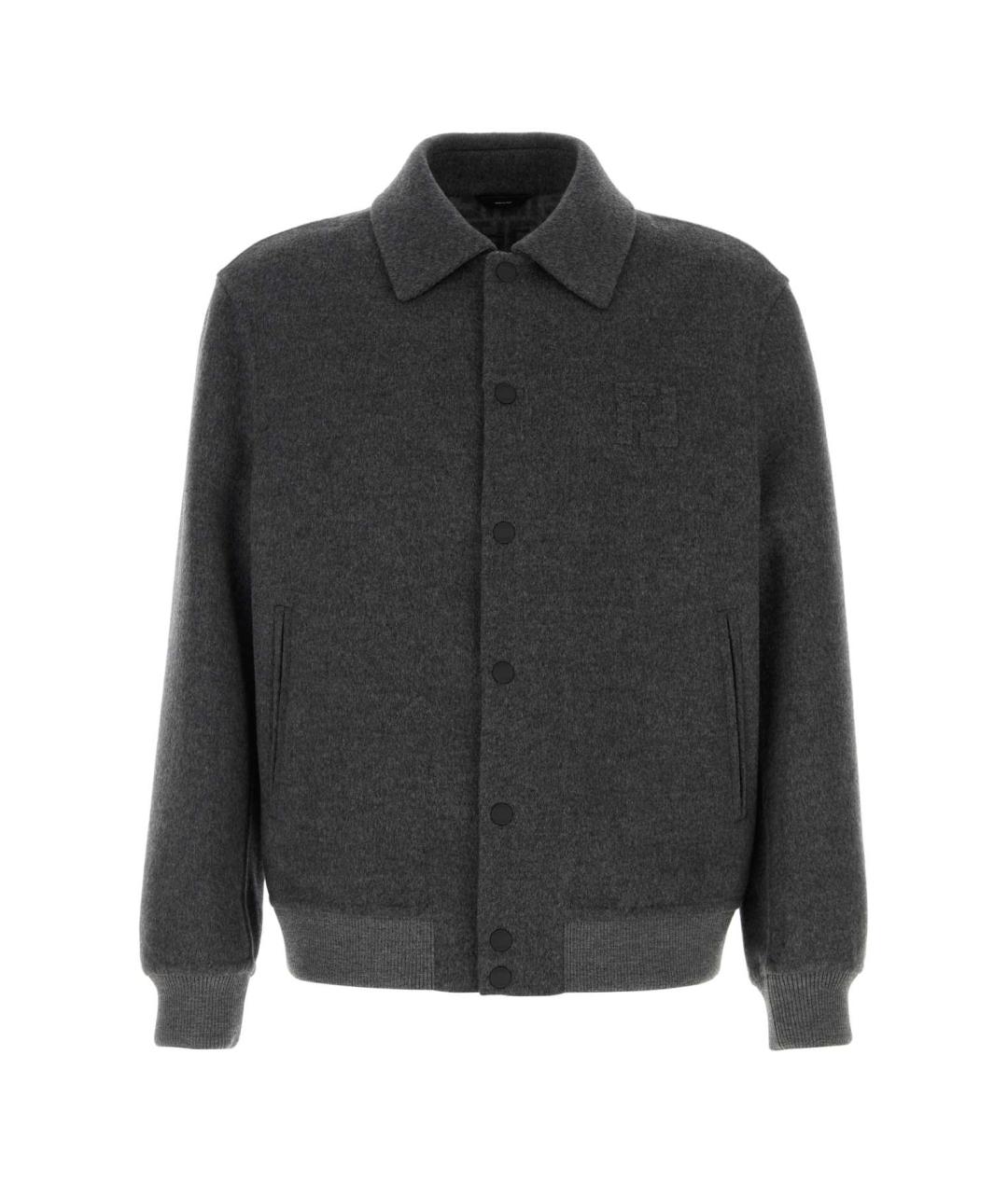 FENDI Серая шерстяная куртка, фото 1