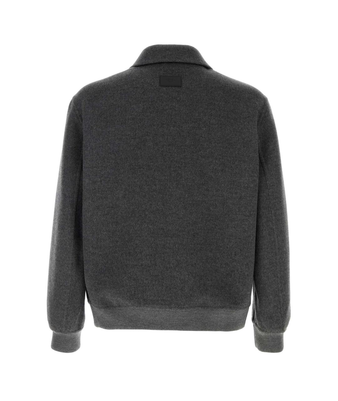 FENDI Серая шерстяная куртка, фото 2