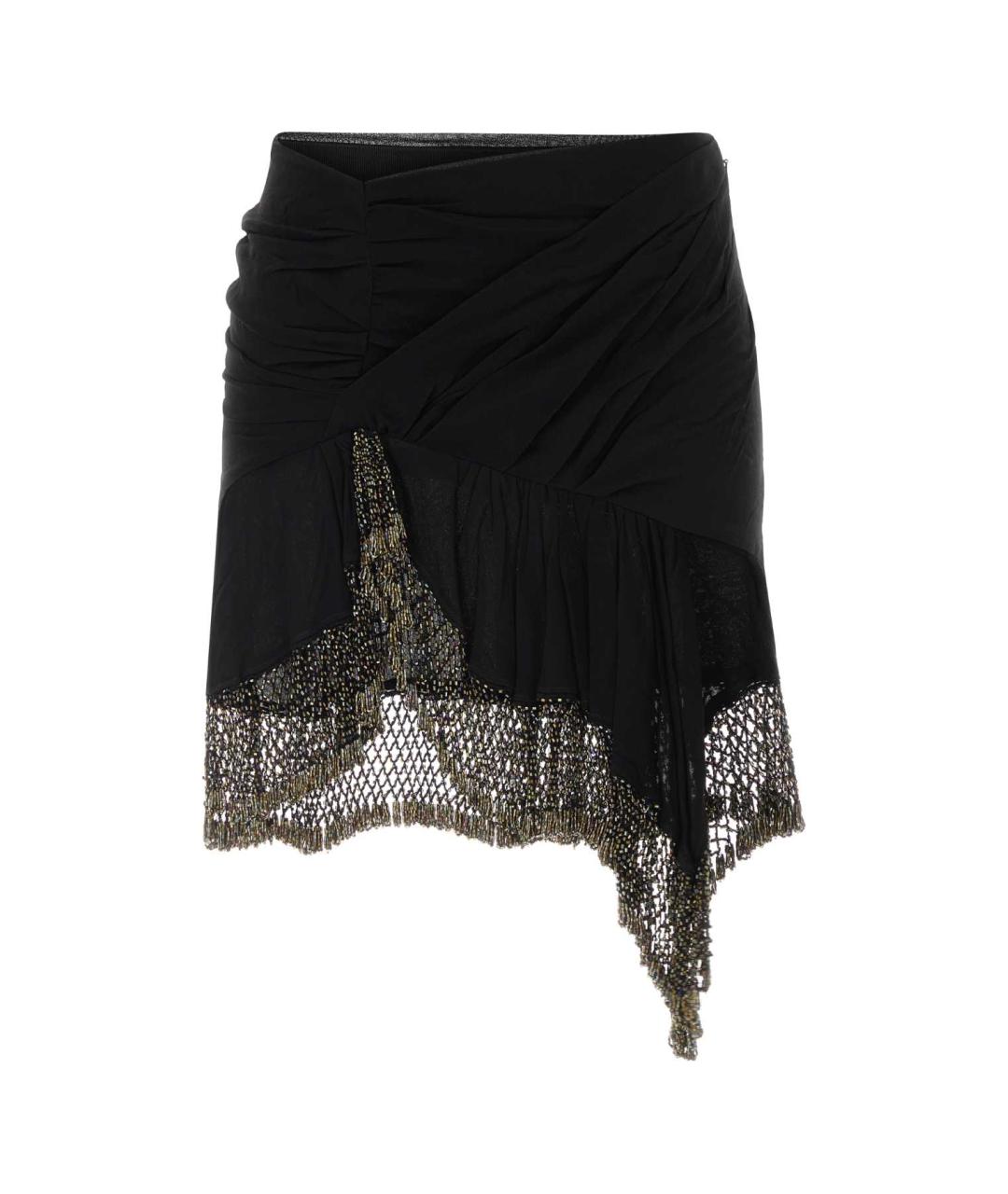 ISABEL MARANT Черная шелковая юбка мини, фото 1