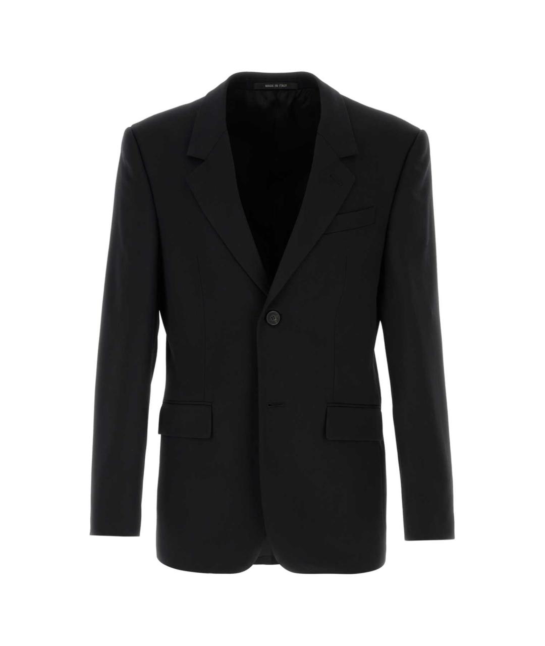 BALENCIAGA Черный шерстяной пиджак, фото 1