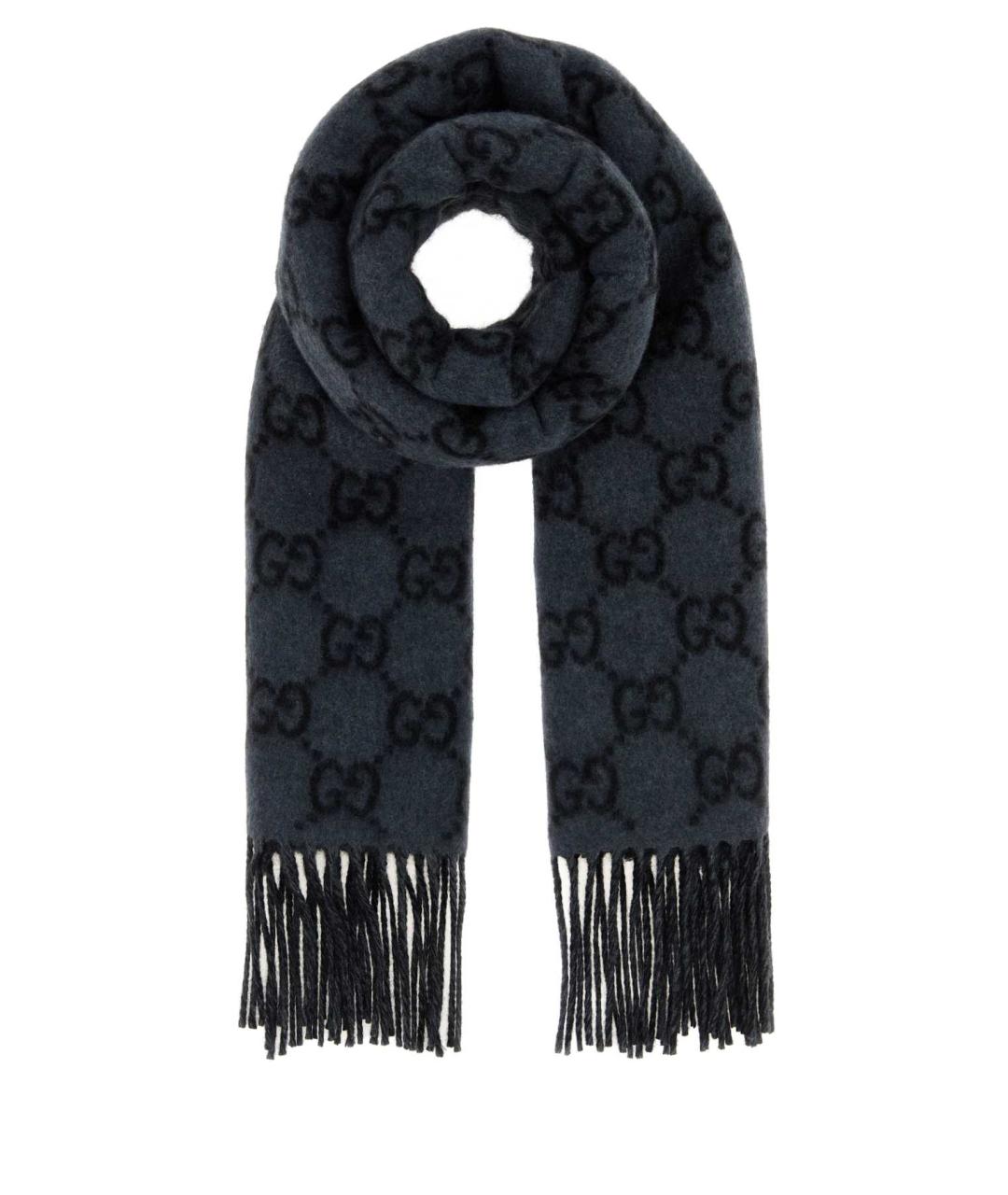 GUCCI Серый кашемировый шарф, фото 1