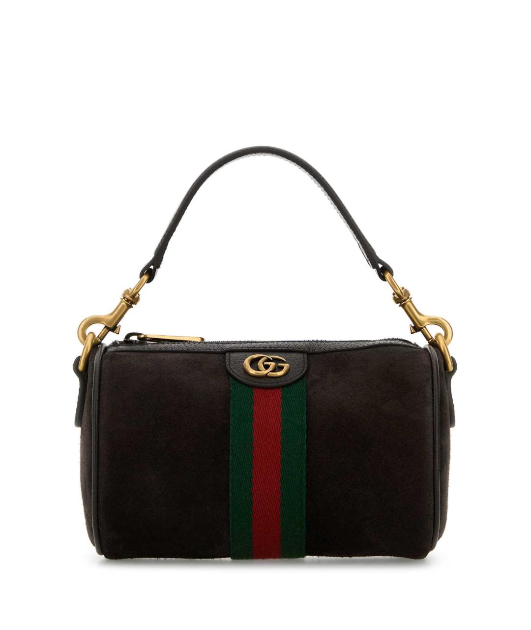 GUCCI Коричневая замшевая барсетка, фото 1