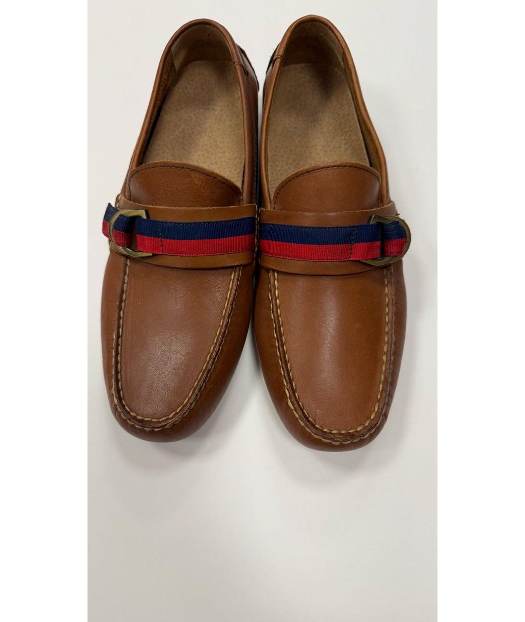 POLO RALPH LAUREN Коричневые кожаные мокасины, фото 2