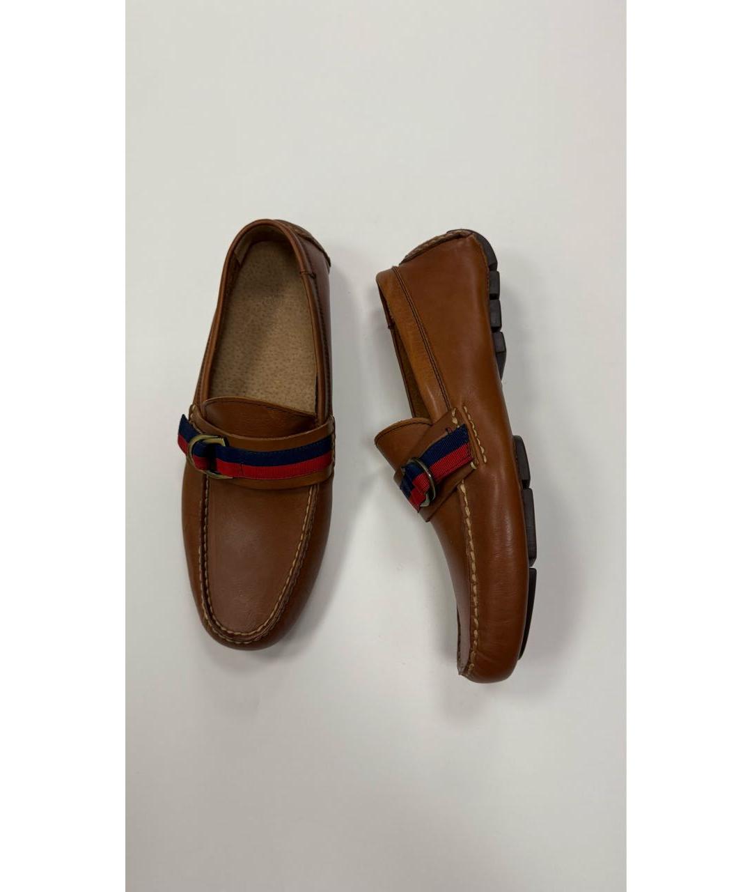 POLO RALPH LAUREN Коричневые кожаные мокасины, фото 4
