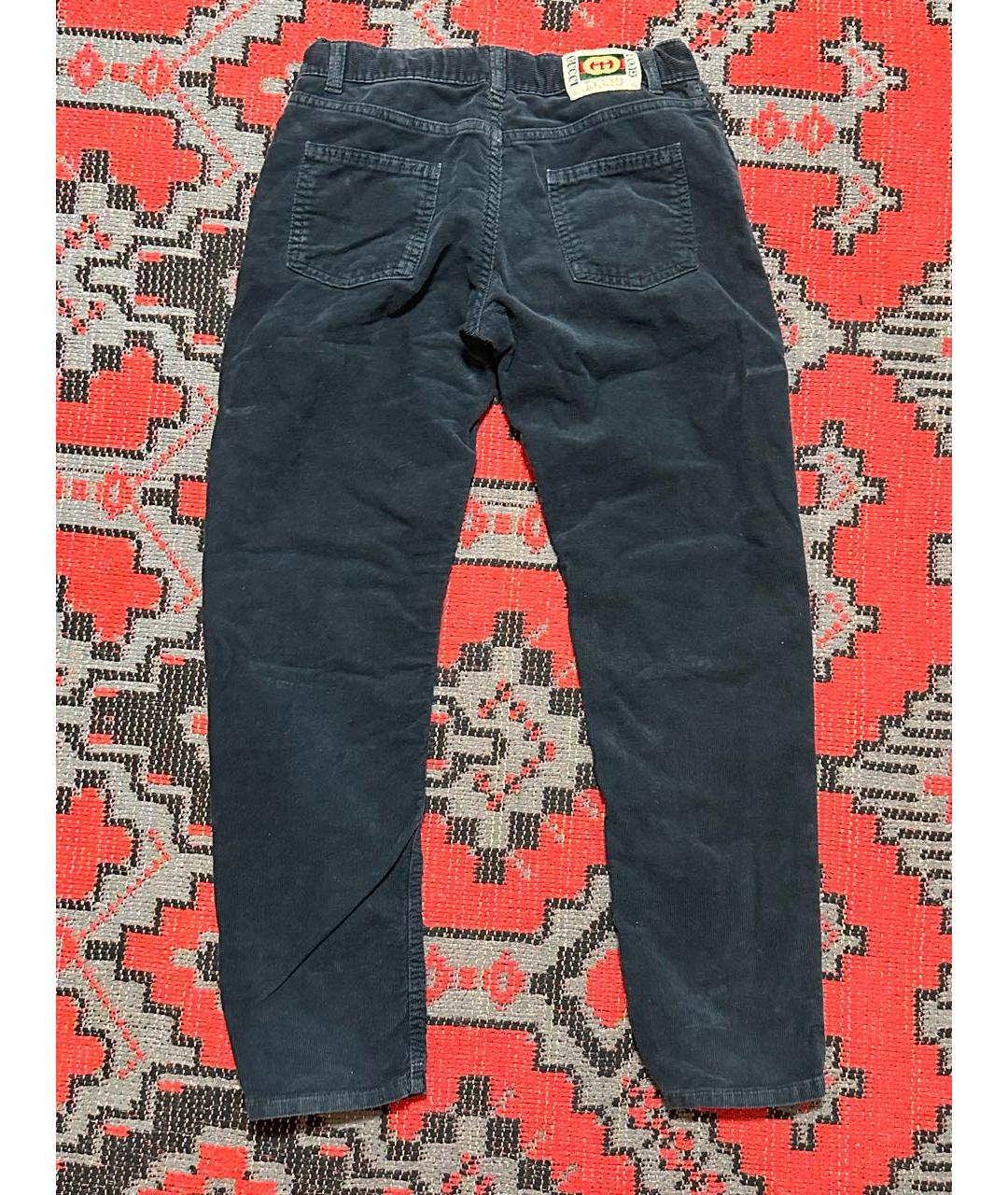GUCCI Темно-синие бархатные детские джинсы, фото 2