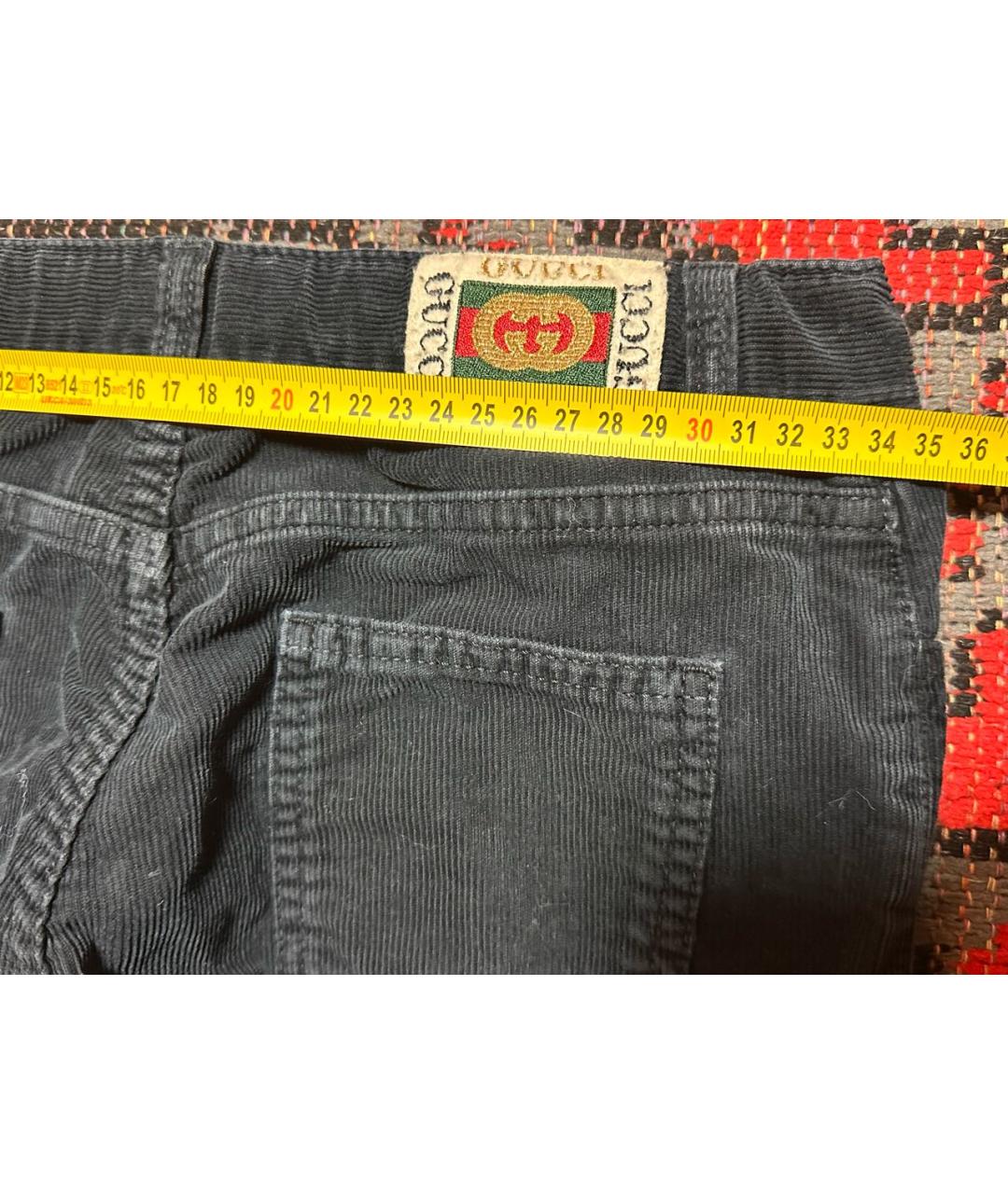 GUCCI Темно-синие бархатные детские джинсы, фото 8
