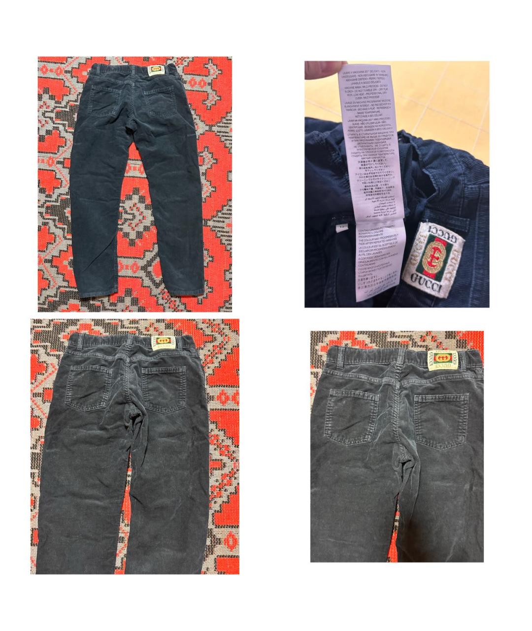 GUCCI Темно-синие бархатные детские джинсы, фото 5