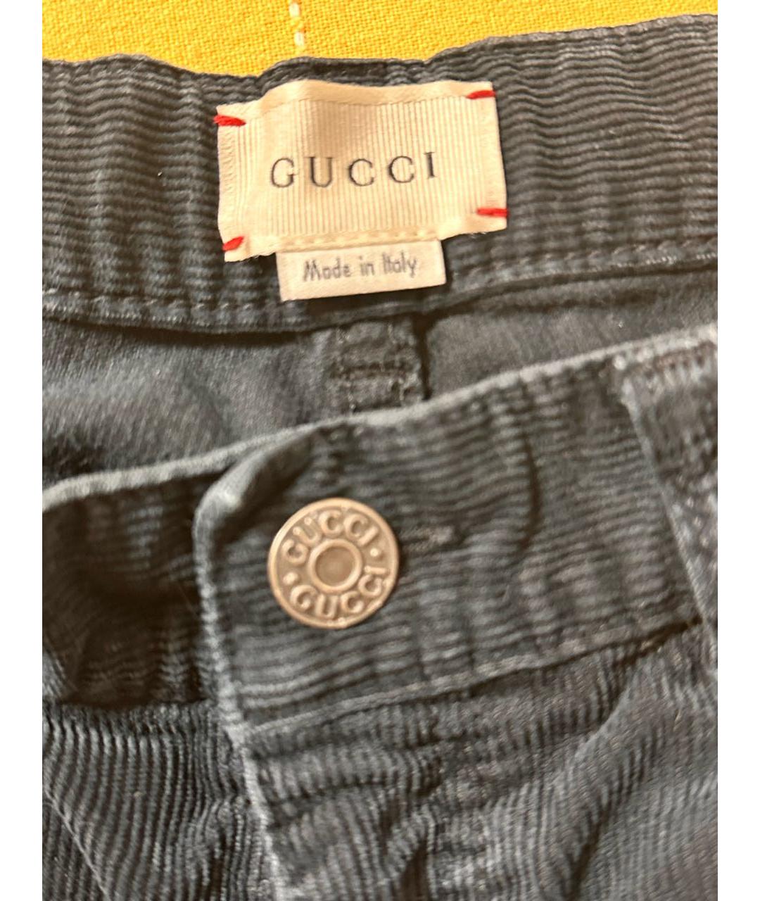 GUCCI Темно-синие бархатные детские джинсы, фото 3
