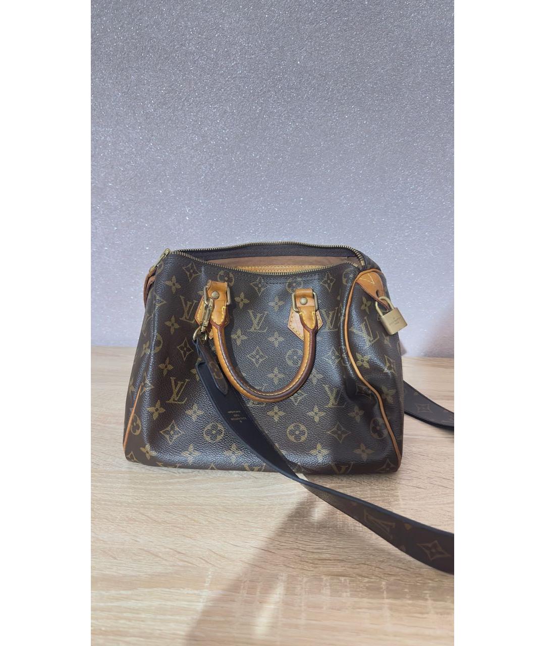 LOUIS VUITTON Коричневая кожаная сумка через плечо, фото 2