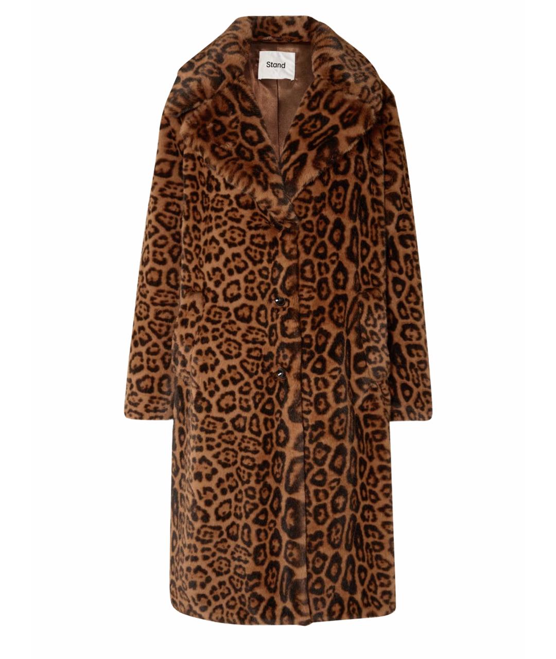 STAND STUDIO Коричневая меховая шуба, фото 1