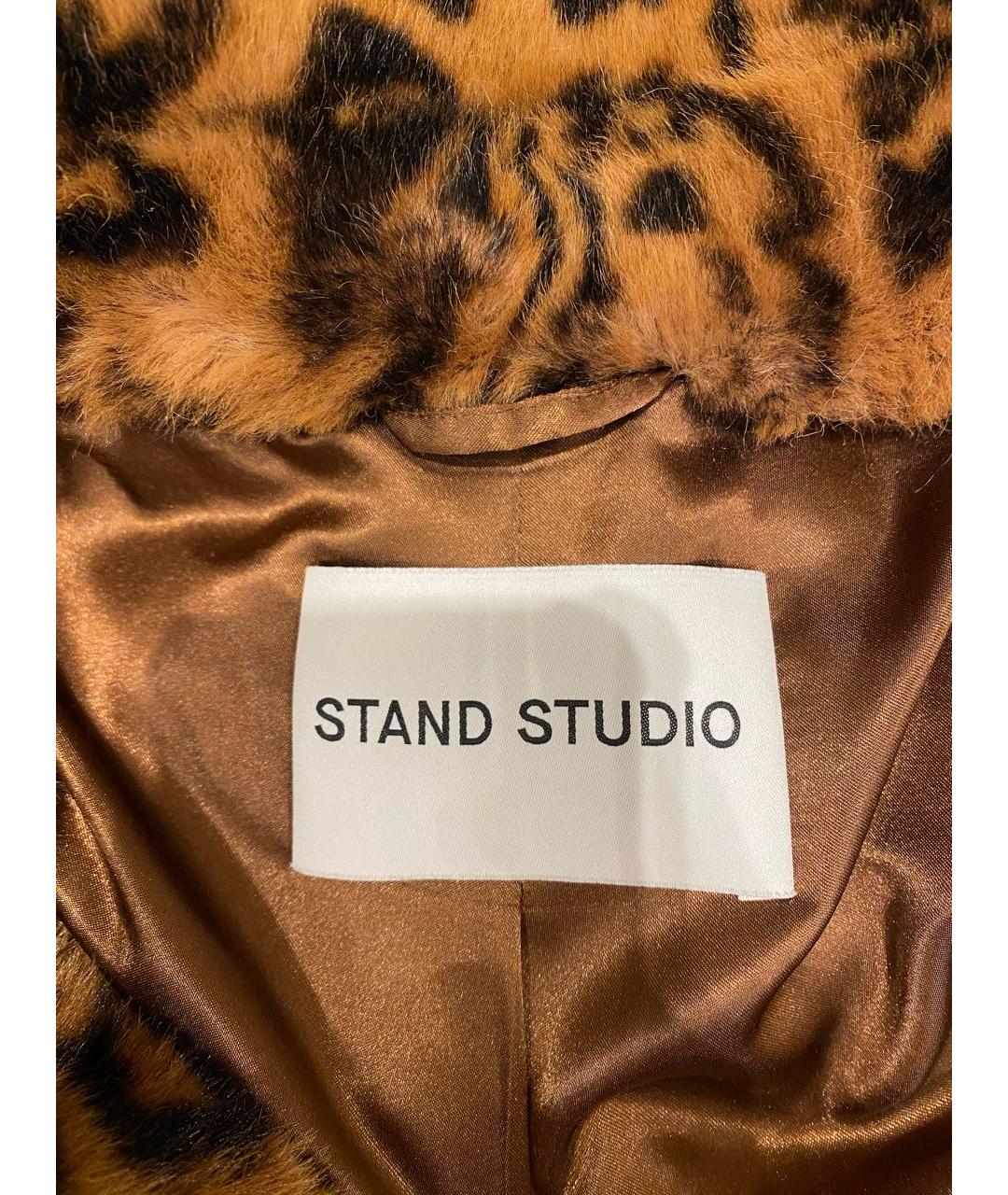 STAND STUDIO Коричневая меховая шуба, фото 3