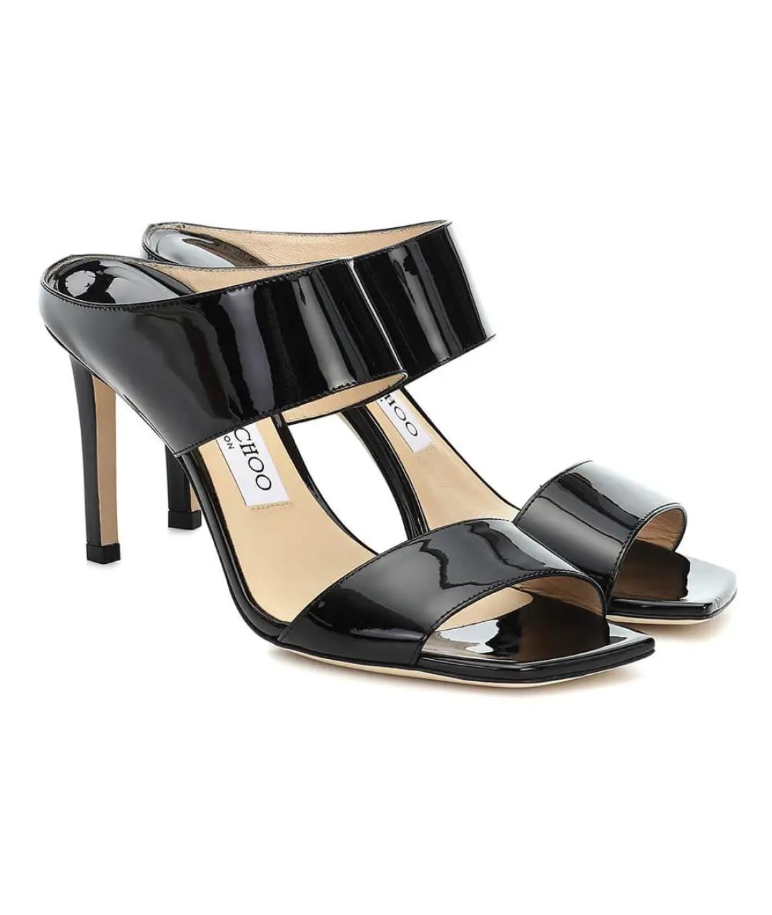 JIMMY CHOO Черные туфли из лакированной кожи, фото 5