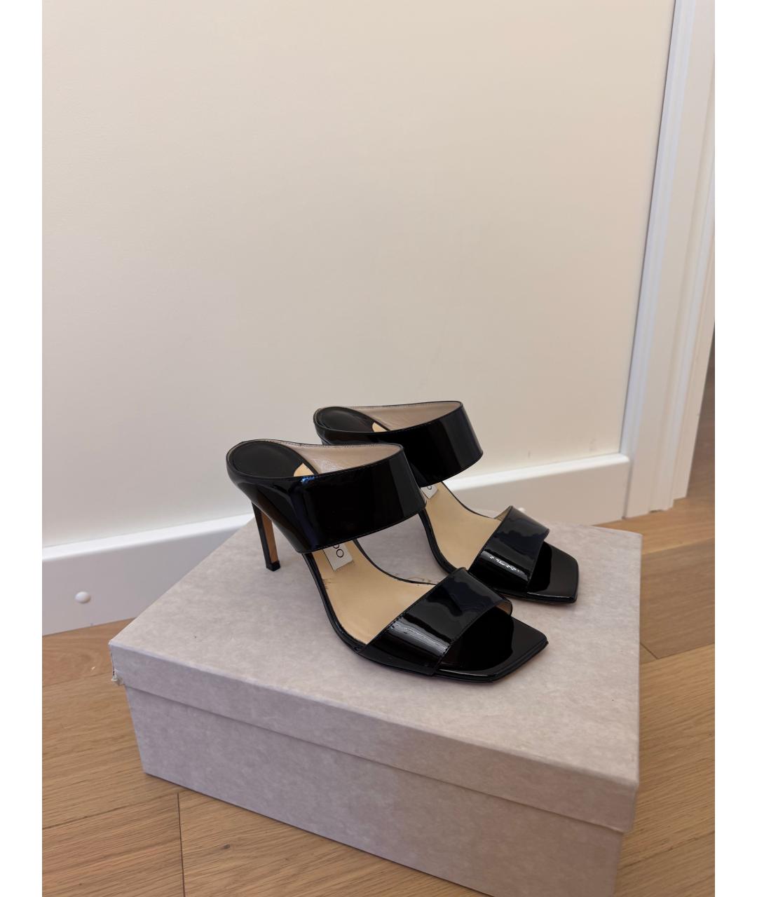 JIMMY CHOO Черные туфли из лакированной кожи, фото 2