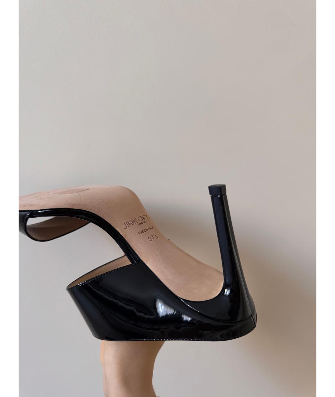 JIMMY CHOO Черные туфли из лакированной кожи, фото 4