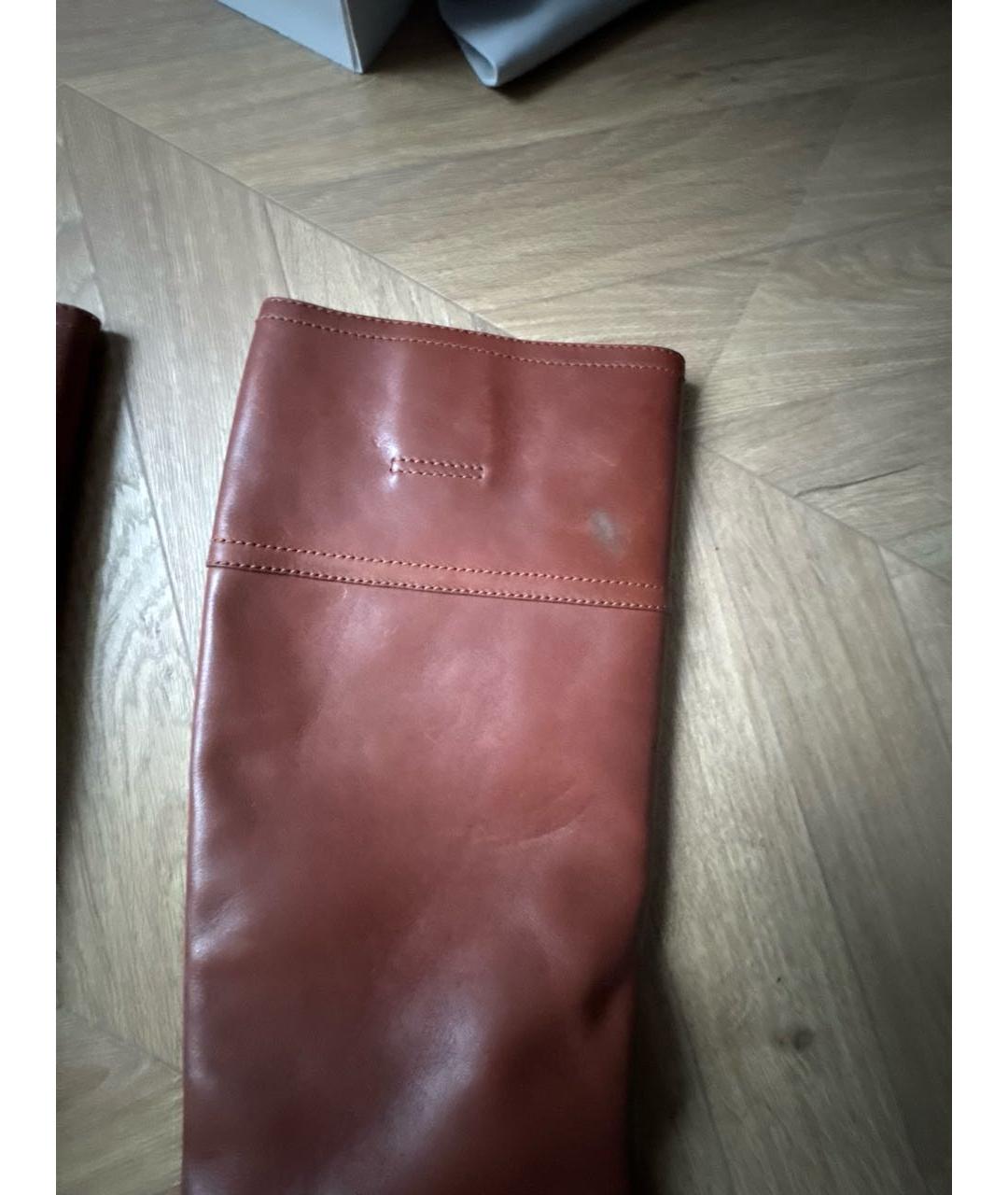 CHRISTIAN DIOR Коричневые кожаные сапоги, фото 6
