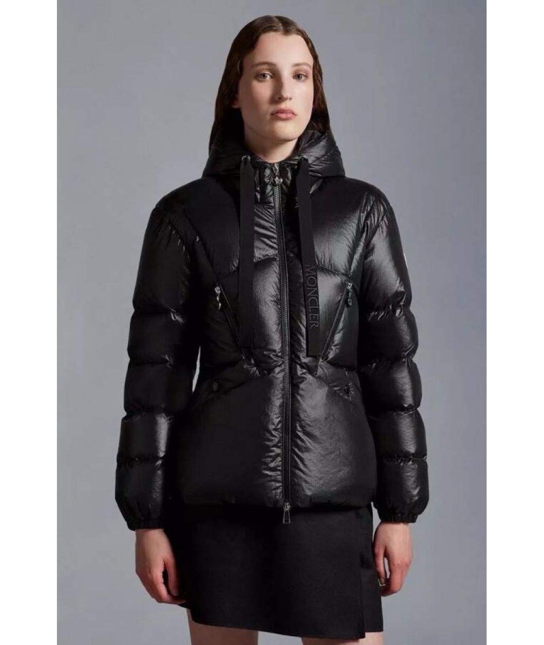 MONCLER Черный пуховик, фото 3