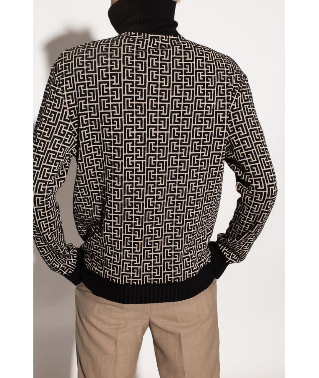 BALMAIN Серая хлопковая водолазка, фото 4