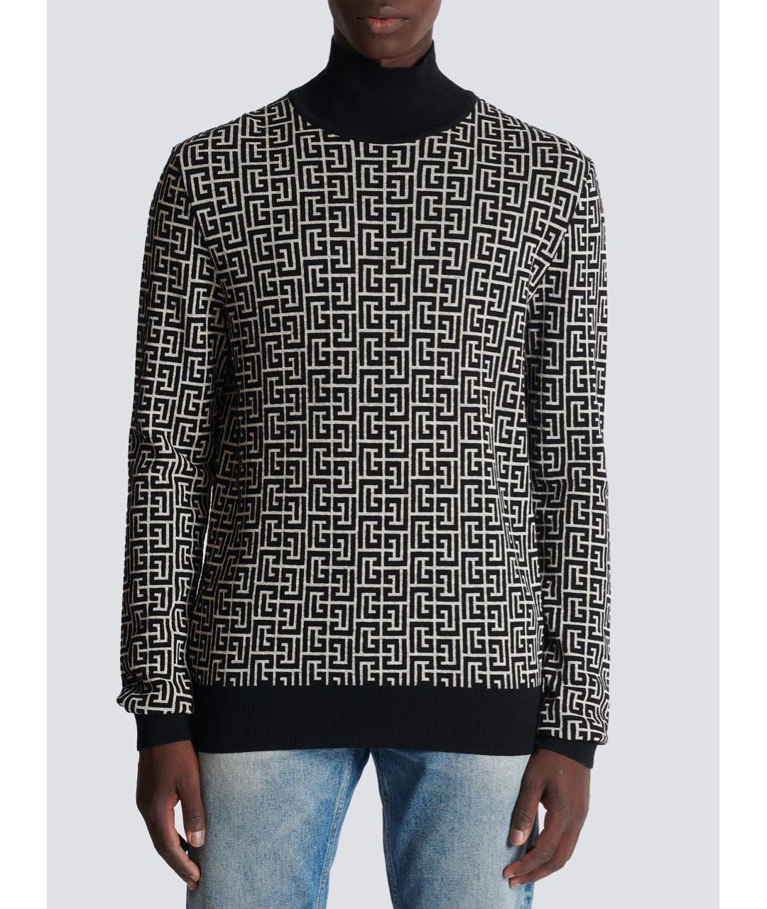 BALMAIN Серая хлопковая водолазка, фото 3