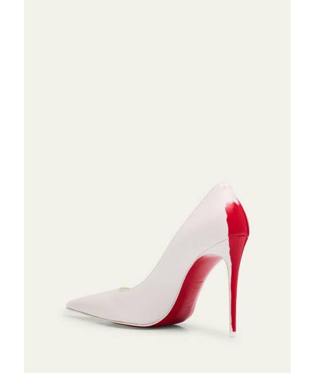 CHRISTIAN LOUBOUTIN Белые кожаные туфли, фото 5
