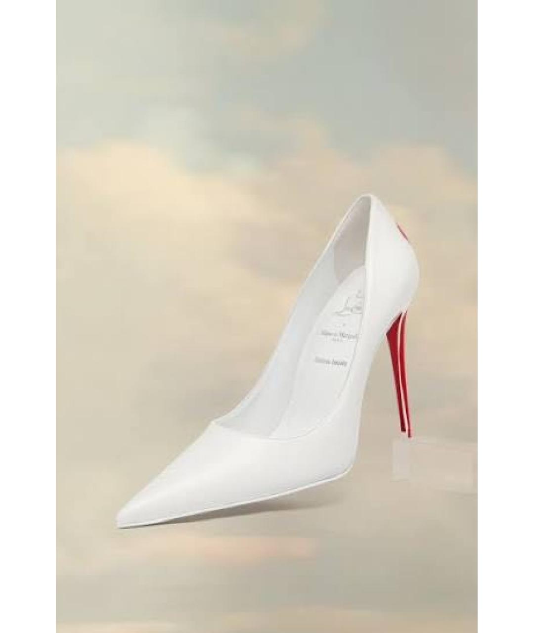 CHRISTIAN LOUBOUTIN Белые кожаные туфли, фото 2