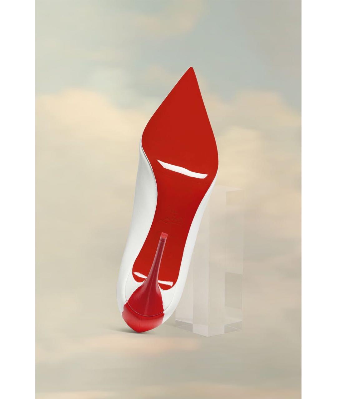 CHRISTIAN LOUBOUTIN Белые кожаные туфли, фото 8
